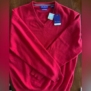 Alan Flusser Red Cashmere Sweater last chance